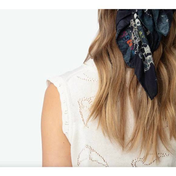 NEW ZADIG & VOLTAIRE emmyl sweater in wings ecru - Picture 4 of 5